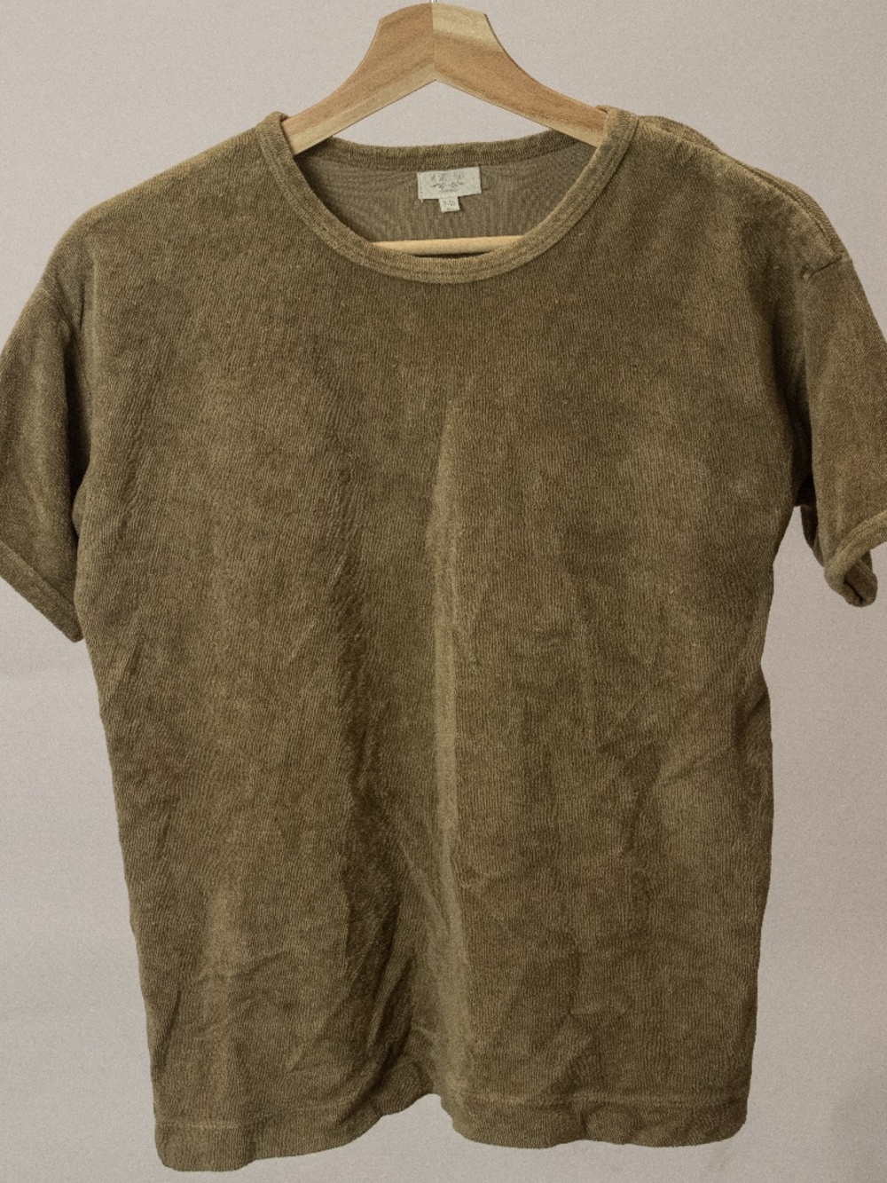 The Simple Folk Brown Terry Cloth Side Snap Shirt